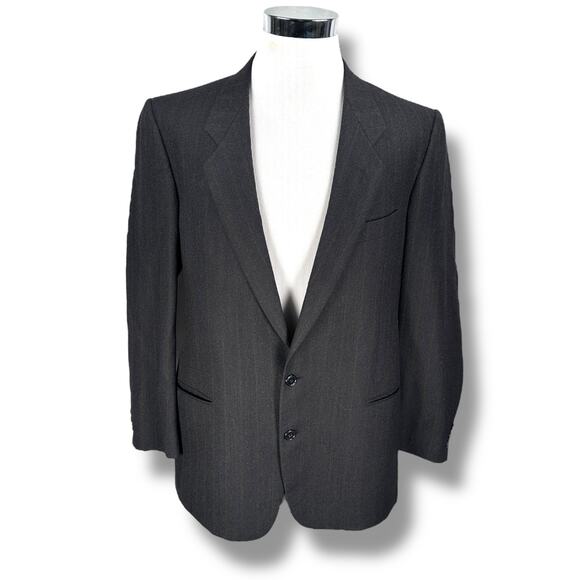Mani by Giorgio Armani Blazer Jacket Men’s US 43L Charcoal Gay Brown PinStripe - Picture 1 of 11